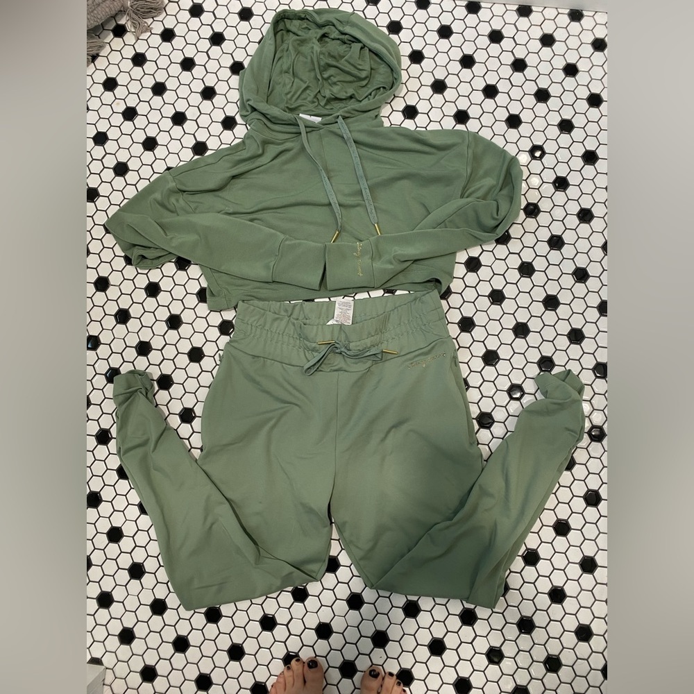 Gymshark x Whitney Simmons ruched jogger set